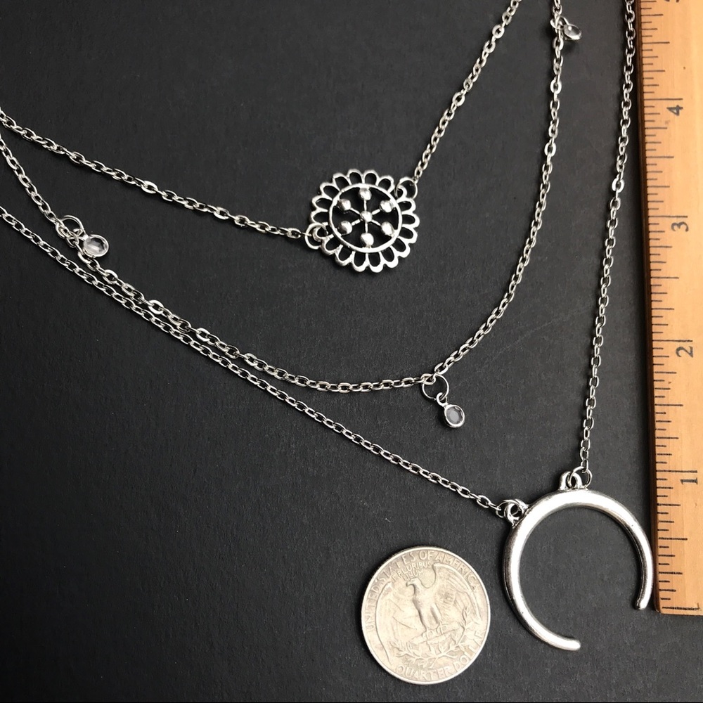 3 for $25⚡️layered horn crescent moon necklace - Picture 7 of 8